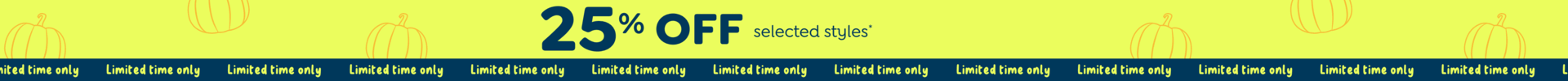 25% Off Selected Styles