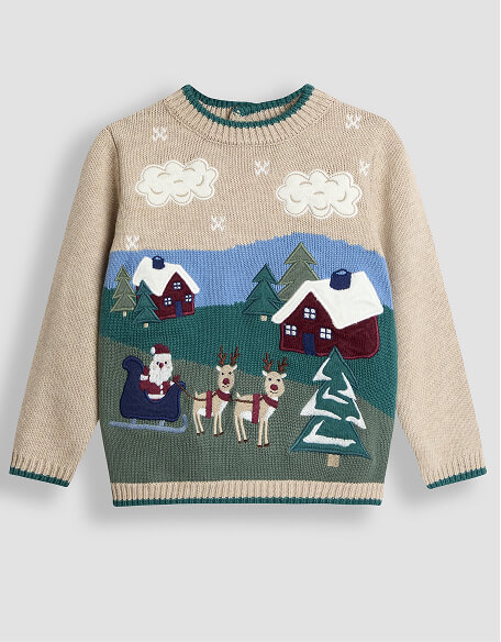 Natural Christmas Scene Jumper