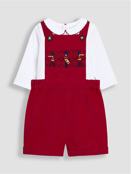 Smocked Dungarees & Bodysuit Set