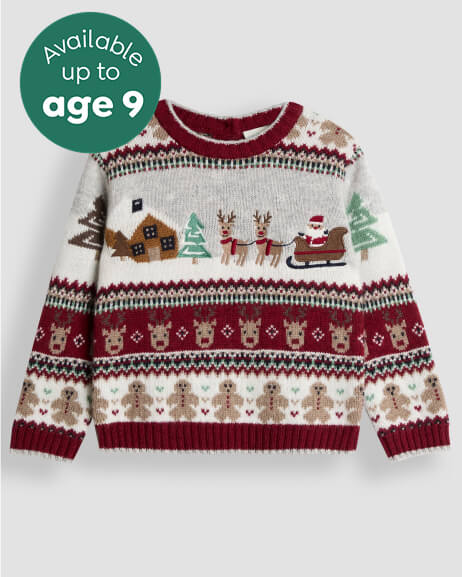 Santa & Snow Christmas Fair Isle Jumper