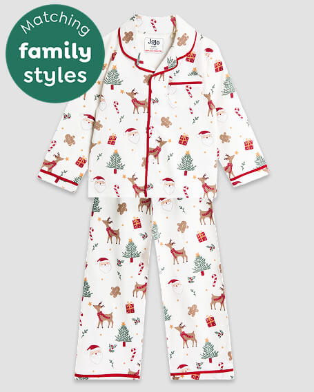 Cream Christmas Pyjama Set