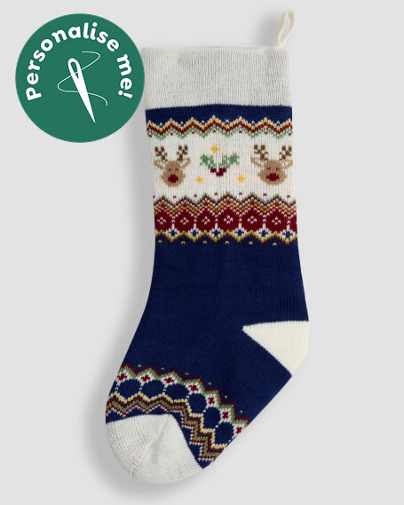 Reindeer Knitted Stocking