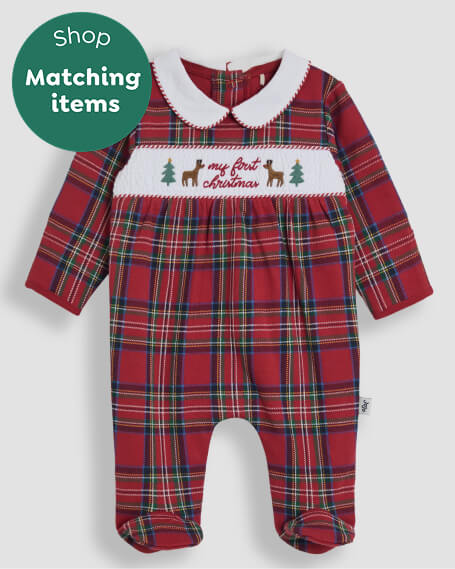 Christmas Tartan Sleepsuit