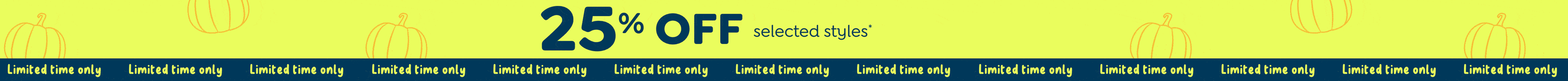 25% Off Selected Styles