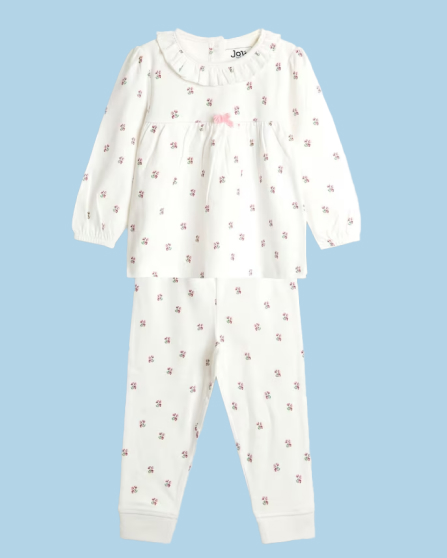 Cream Ditsy Floral Pretty Pyjamas