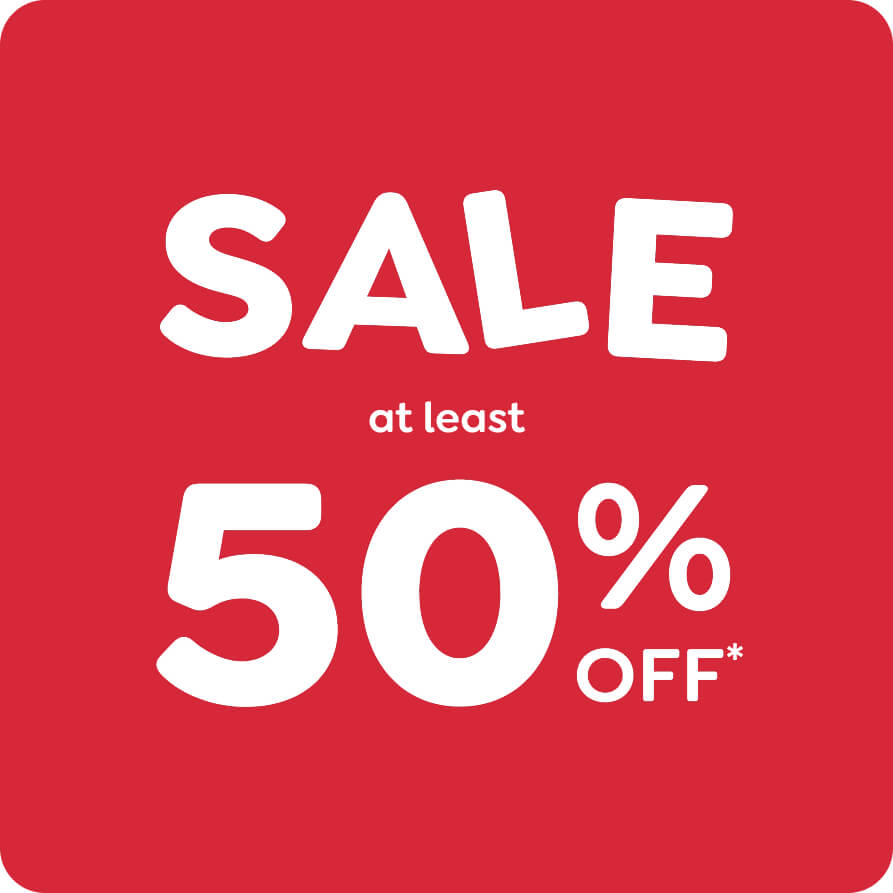 SALE at least 50% OFF